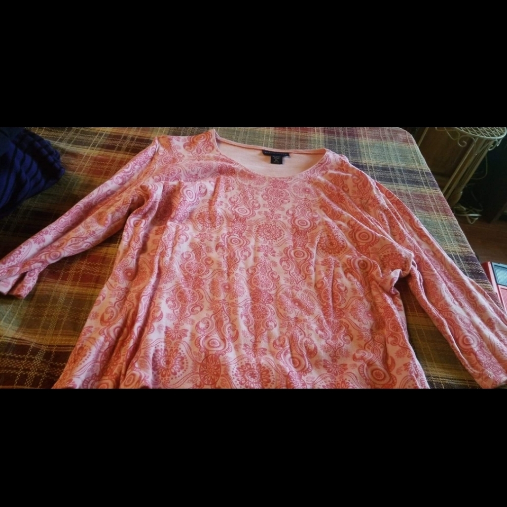 Karen Scott Pink Long Sleeve Shirt